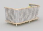 High Back Rope Waterproof Fabric Corner Sofa Garden Furniture