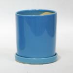 Round Ceramic Pots Waterproof Fireproof for Plant Display