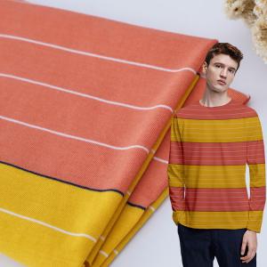 China Light And Comfortable Strong Durable Striped Knit Fabric For Casual Wear factory
