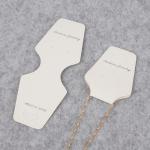 Custom Folded FSC White Kraft Paper Card Hot Gold Foil Paper Jewelry Necklace
