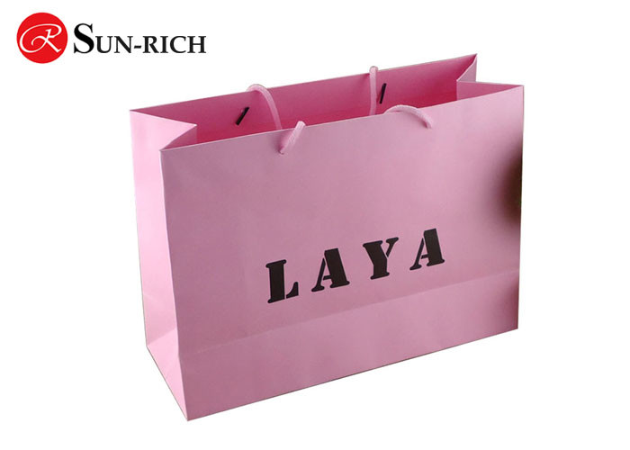 Wholesale Pink paper bag shopping bags custom logo available in China