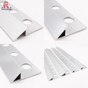 China Polished White Aluminium Tile Trim 10mm Nickel Anodized King Edging on sale