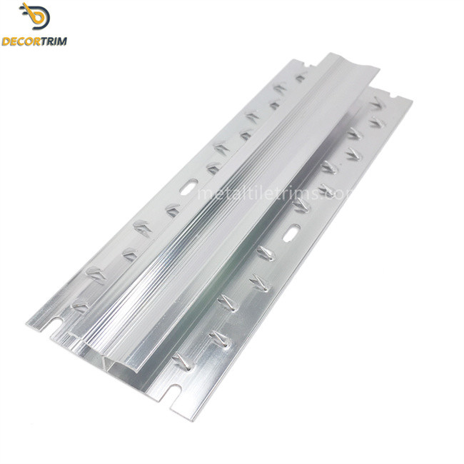 Metal Carpet Door Bar Trim Anodized Shiny Silver Color 3000mm Length ODM