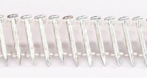 China Flat Head Plastic Collated Coil Nails , SUS316 Twist Shank Nail 3.33 X 90MM factory