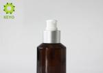 Amber Glass Shampoo And Conditioner Bottles Cylindrical Shape Capacity 125ml