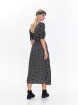 Women Elegant Short Sleeve Polka Dot Casual Maxi Dresses With 100% Viscose