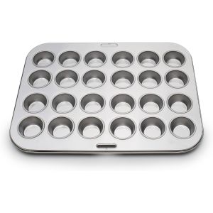 Stainless Steel Cupcake Baking Cups Mini Muffin Pan Cups, & Non-Stick Muffin