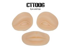 China Silicone Rubber Eyes Permanent Makeup Practice Skin Lips For Beginner factory