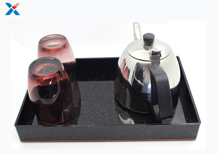 Custom Logo Acrylic Display Case Hotels Tea Tray 315 * 220 * 30mm Good Chemical Resisdence