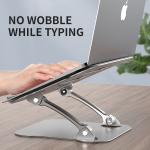 3mm Thickness Rubber Aluminum Alloy Ergonomic Notebook Stand 895g