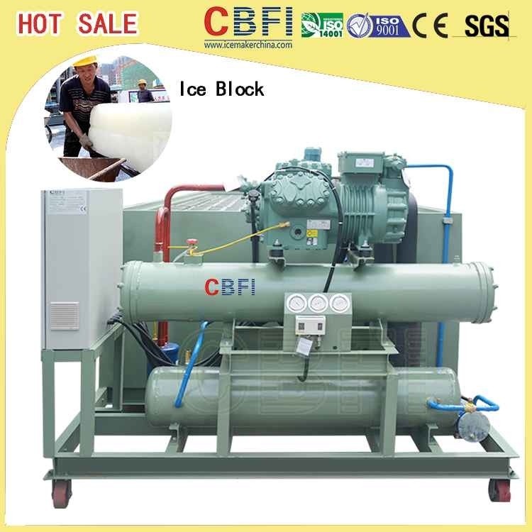 Durable Meat / Fish Processing Ice Block Machine 5000kg Capacity