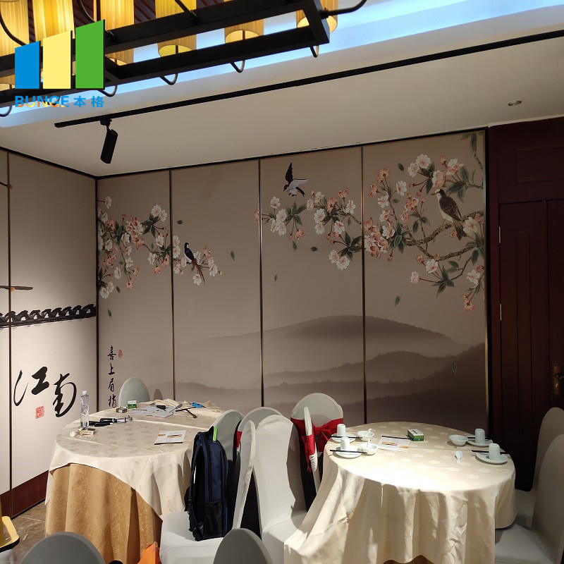 65mm Thickness Acoustic Room Dividers Painting Movable Restaurant Partition Wall For Conference Center