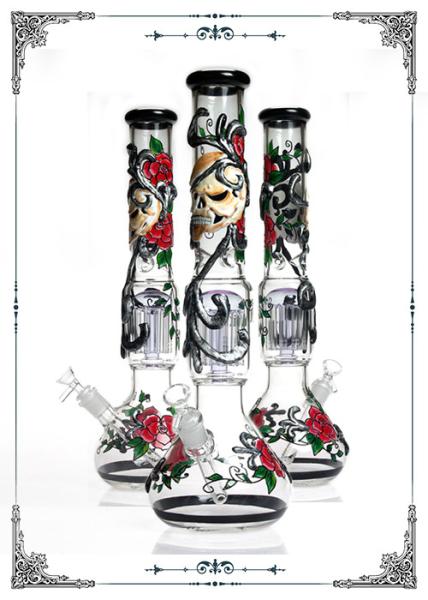 PHOENIX STAR 18" Beaker Glass Bongs 12 Arms Perc Borosilicate Glass Bong