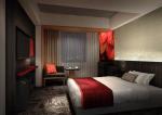 Wellington laminate wood headboard bed with nightstand and Wall unit TV stand
