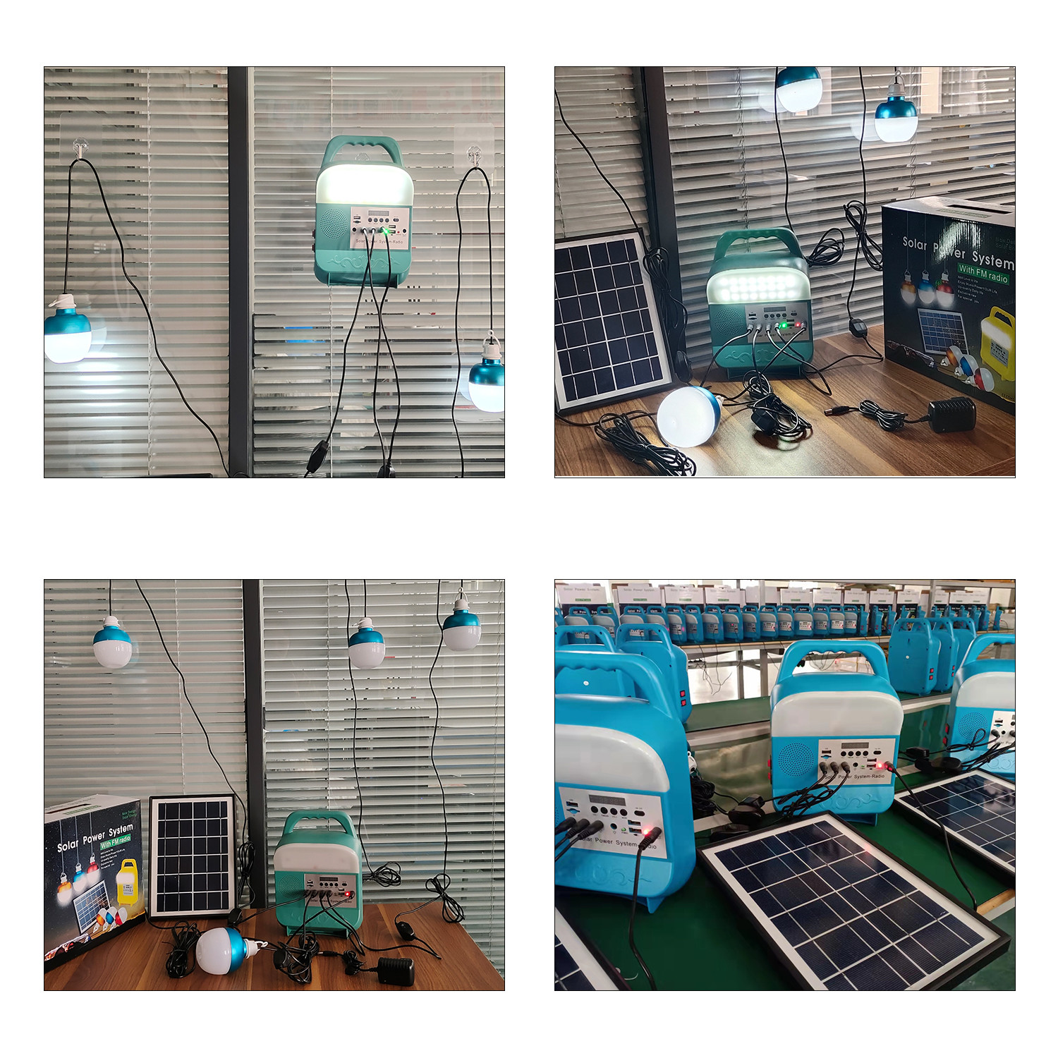 Mini Portable Solar Home Lighting Energy System Mp3 For Outdoor Aluminium Alloy