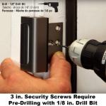 Reinforcement Cam Latch Lock For Inward Swinging Safety With 3" Stop