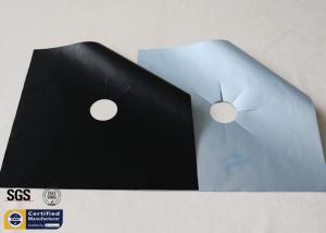 China Black PTFE Fiberglass Fabric 260℃ Non Stick Stovetop Burner Protector factory
