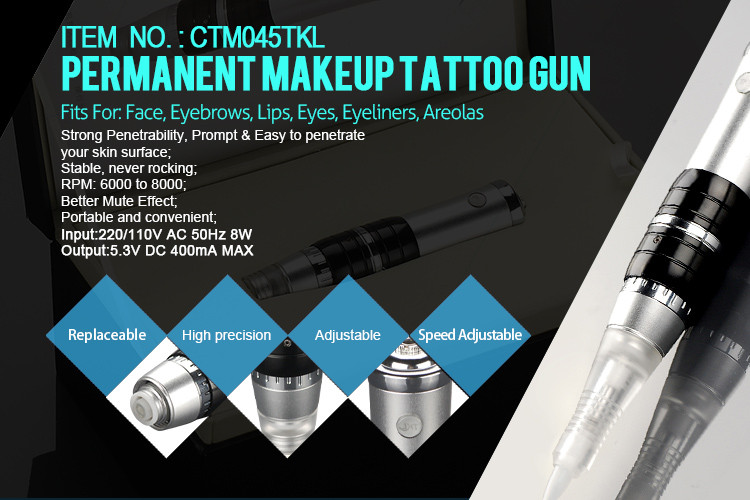 Powerful TKL Permanent Stainless Steel Tattoo Machine With Test Report