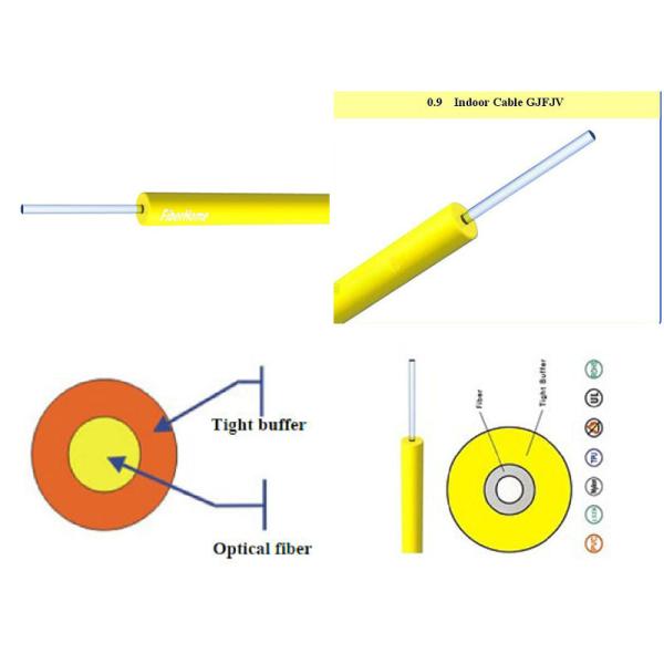 Tight Buffered Indoor Fiber Optic Cable 0.9mm with PVC LSZH Jacket