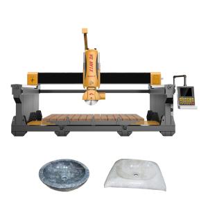 China Integrated CNC Bridge Granite Cutting Milling Machine 3400X2000mm Trolley factory