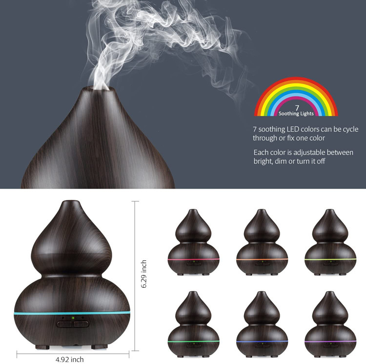 150ML Cucurbit Cool Mist Humidifier Ultrasonic Essential Oil Aroma Diffusor