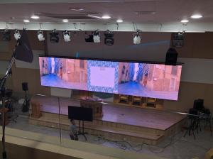 China 10x12ft Church Led Signs lSuper Slim LED Walls Die Casting Aluminum Cabinet Material factory