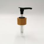 Up-down lock system bamboo lotion pump for cosmetic packaging on bottle