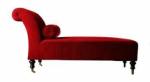 Brightly Color Fabric Upholstered Chaise Lounge Wooden Bench Seat With Hardwood