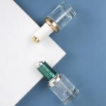 30-50ml Round Clear Dropper Glass Skin Care Oil Bottle with White Push Dropper