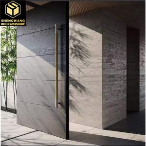 China Painted Custom Sizes Aluminum Garden Gate Door Aluminum Front Pivot Main Entrance Door factory