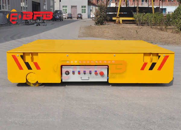 50 Tons Flatbed Steerable Transfer Trolley For Steel Coil Application