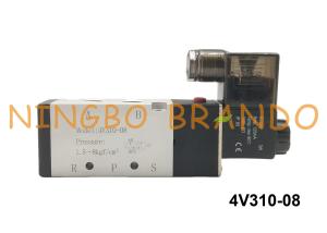 China BSP 1/4&quot; 4V310-08 AirTAC Type Pneumatic Solenoid Valve 5/2 Way Single Solenoid DC12V DC24V factory