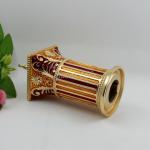 Shinny Gifts One Set Metal Tissue Box Toothpick Holder Fashion Carved Table