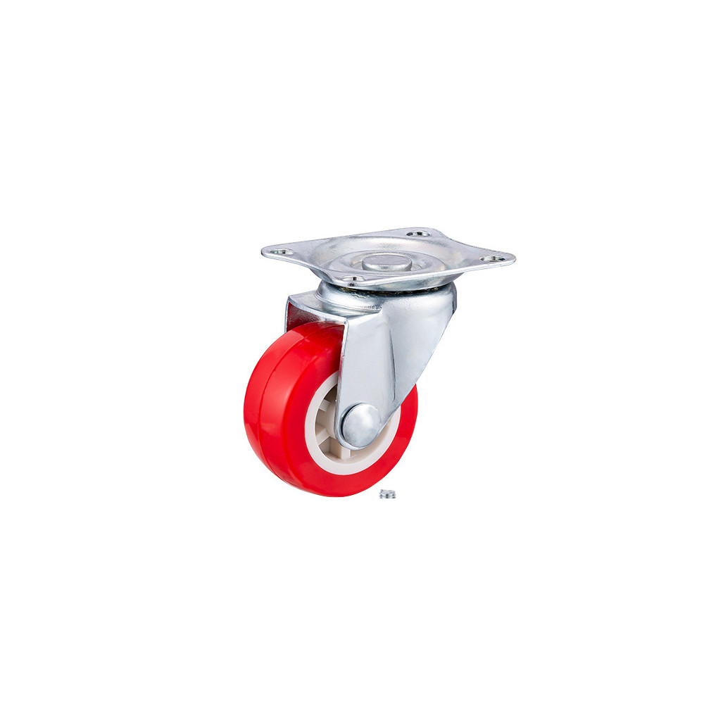 China Red Caster Wheels 25mm -75mm Universal Office Chair Caster Wheels factory