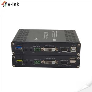 China 1080p Dvi Kvm Fiber Extender With Bidi Stereo Audio Rs232 Data factory