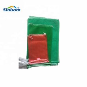 Flexible Drawstring Flat Mono Fruit Mesh Bags for Convenient Packaging