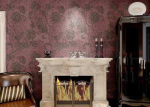 China Removable Embossed Country Style Wallpaper / Vinyl Modern Wallcovering factory
