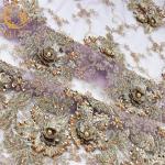 Beaded Wedding Dress Lace Fabric 135cm Width Handmade Embroidery 1 Yard