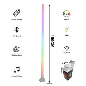 DIY Atmosphere Smart Home Light Rgb Led Floor Corner Lamp with IR Remote Control