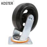 6in 8in Heavy Duty Black Rubber Caster Wheel for Industrial Equipment Roller