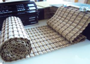 China Smooth Surface Bamboo Roller Window Shades Hotel Use Corrosion Resistant factory