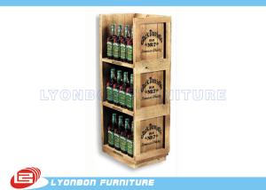 China Natural Pine Wooden Display Cabinets For Wine Sale , Custom Wood Showcase factory