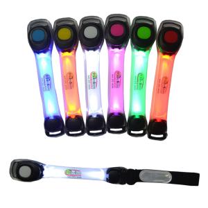 China Colorful LED Arm Band Night Running Safety Band Logo Customized factory