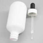 Plastic 100ml Clear Frosted Liquid Essential Oil Dropper Bottle