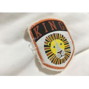 China Merrow Border Custom Stitched Patches , Clothing Iron On Embroidered Patches For T Shirts on sale China Merrow Border Custom Stitched Patches , Clothing Iron On Embroidered Patches For T Shirts on sale