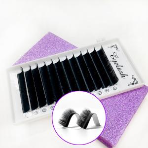 China Natural Black Soft 3D Silk Lashes / Faux Mink Lashes 8MM-17MM Length factory