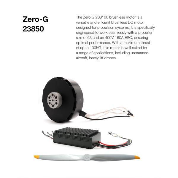 238mm Brushless DC Motor 130KG Thrust for Heavy Lift Drones