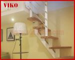 Steel Cable Stair VK90SC WoodenHandrail Treed American Oak Carbon Powder-coate