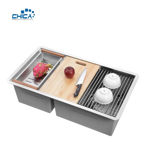 Topmount Kitchen Sink Double Bowl Kitchen Sink 28x19x10 Stainless Steel Kitchen