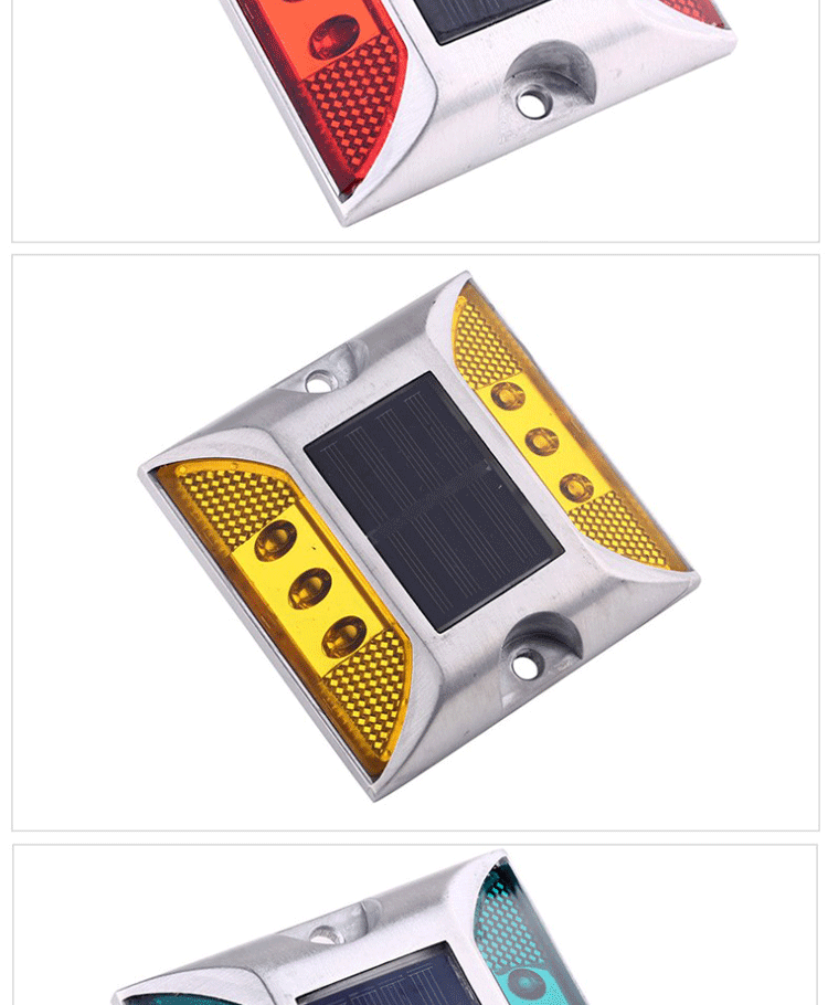Road Marking Solar Flashing Light for Road Safety in Red Blue Yellow White Green LED Color